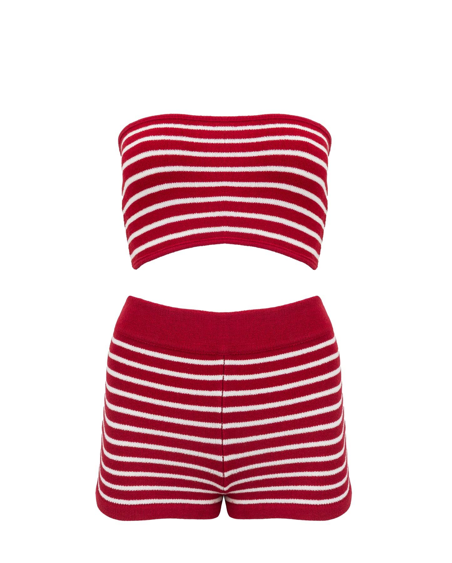Gili Knit Set - Red /Offwhite